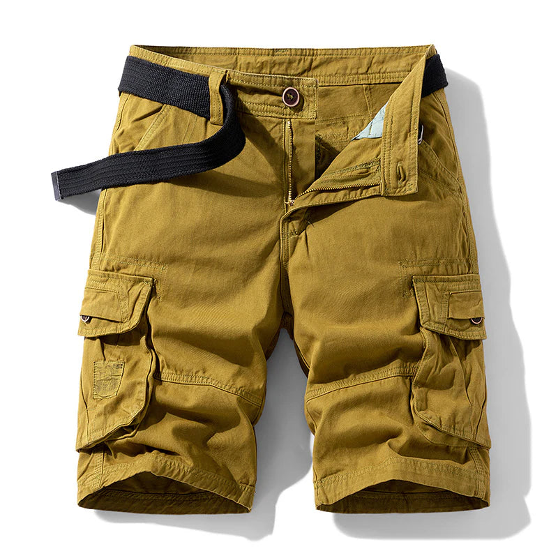 Shoeslazza Casual Cotton Camo Multi-pocket Men Shorts