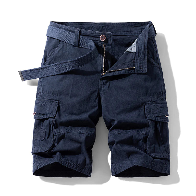 Shoeslazza Casual Cotton Camo Multi-pocket Men Shorts