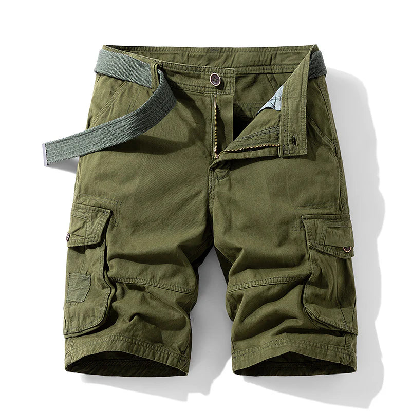 Shoeslazza Casual Cotton Camo Multi-pocket Men Shorts