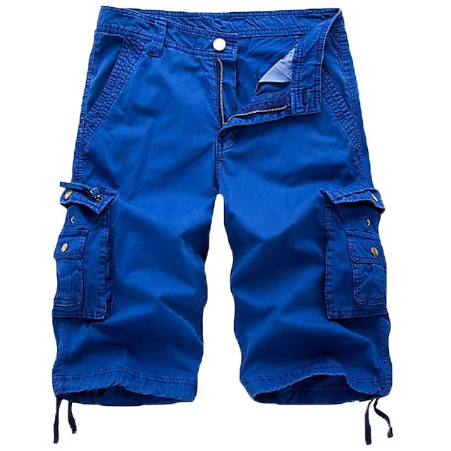 Shoeslazza Mens Cargo Shorts Multi Pockets Twill Cargo Shorts