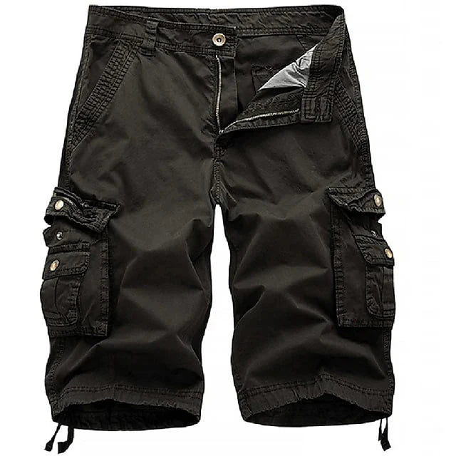 Shoeslazza Mens Cargo Shorts Multi Pockets Twill Cargo Shorts