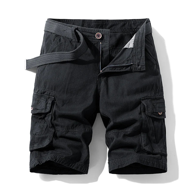 Shoeslazza Casual Cotton Camo Multi-pocket Men Shorts