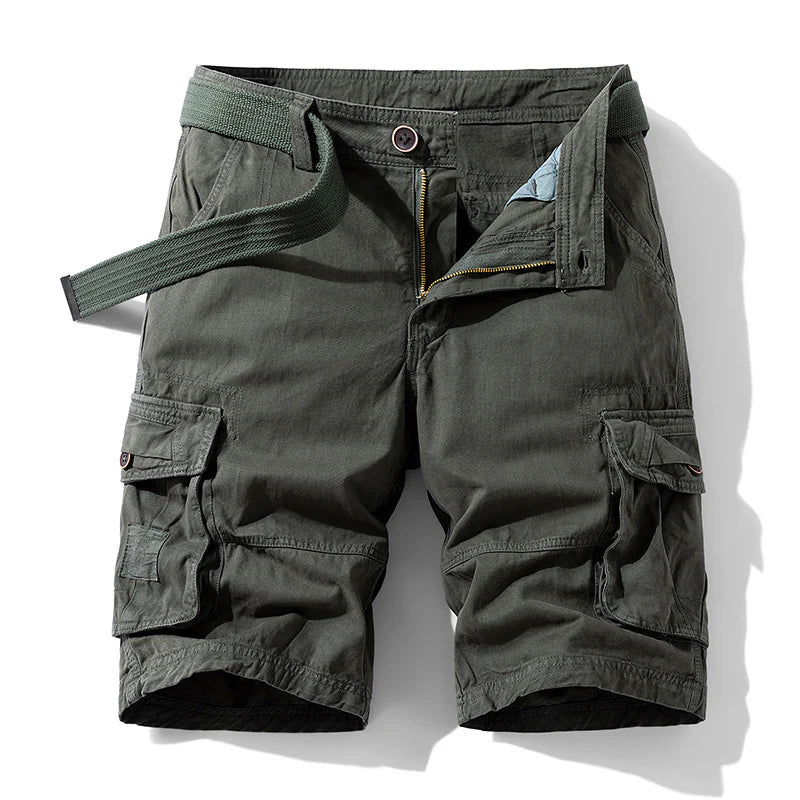 Shoeslazza Casual Cotton Camo Multi-pocket Men Shorts
