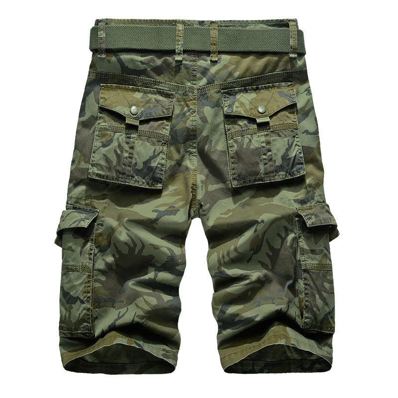 Shoeslazza Casual Cotton Camo Multi-pocket Men Shorts