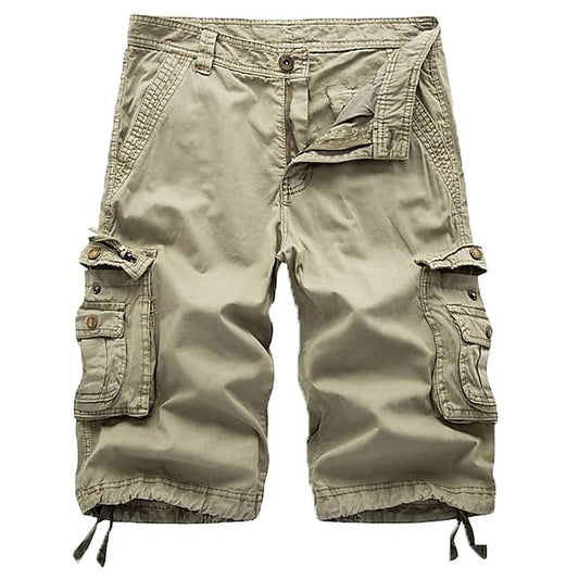 Shoeslazza Mens Cargo Shorts Multi Pockets Twill Cargo Shorts