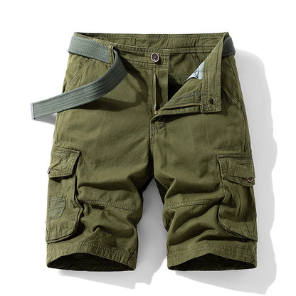 Shoeslazza Casual Cotton Camo Multi-pocket Men Shorts