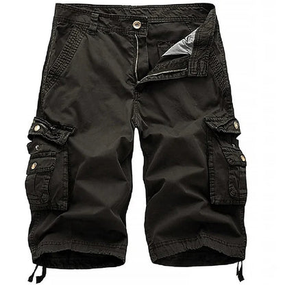 Shoeslazza Mens Cargo Shorts Multi Pockets Twill Cargo Shorts