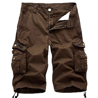Shoeslazza Mens Cargo Shorts Multi Pockets Twill Cargo Shorts