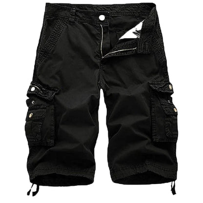 Shoeslazza Mens Cargo Shorts Multi Pockets Twill Cargo Shorts