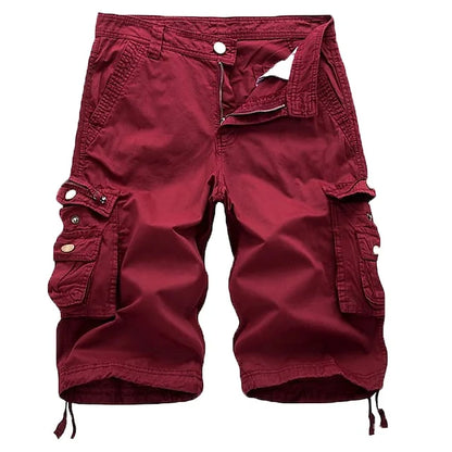 Shoeslazza Mens Cargo Shorts Multi Pockets Twill Cargo Shorts