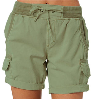 High waist ladies casual loose shorts