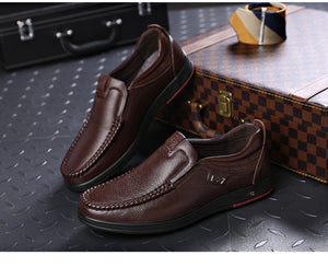 🔥Hot Sale🎁--50% OFF 🎉 Mens Genuine Leather Soft Insole Casual Business Slip On Loafers