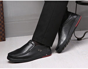 🔥Hot Sale🎁--50% OFF 🎉 Mens Genuine Leather Soft Insole Casual Business Slip On Loafers