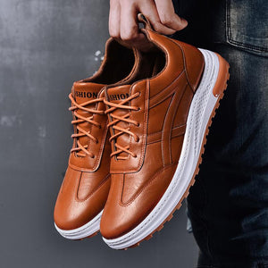 Autumn Men's Leather Shoes Dress Lace-up Shoes