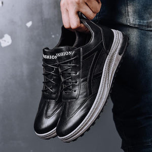 Autumn Men's Leather Shoes Dress Lace-up Shoes