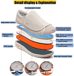 [FOR SWOLLEN FEET + PLUS SIZE] – Comfortable Unisex Wide Walking Shoes