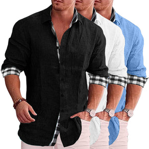 2022 Summer Gentleman Paneled Casual Buttons Pocket Shirt