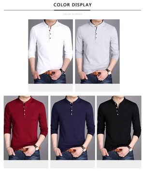 Business Mandarin Collar Polo Shirt