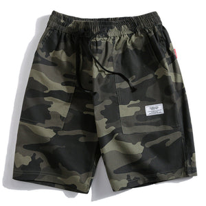 Camouflage Quick Dry Drawstring Casual Shorts