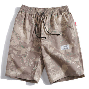 Camouflage Quick Dry Drawstring Casual Shorts