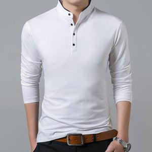 Business Mandarin Collar Polo Shirt