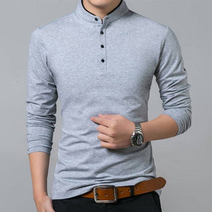 Business Mandarin Collar Polo Shirt