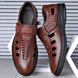 New Men's Busines Genuine Leather Sandals