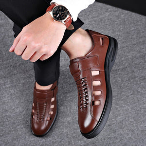 New Men's Busines Genuine Leather Sandals