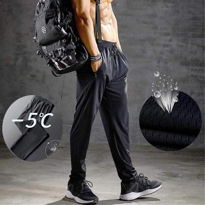 Men Ice Silk Fitness Pants