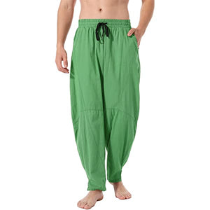 Men's Linen Cotton Loose Fit Casual Pants