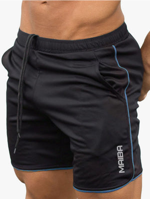 Men's Monogrammed Solid Color Sports Shorts