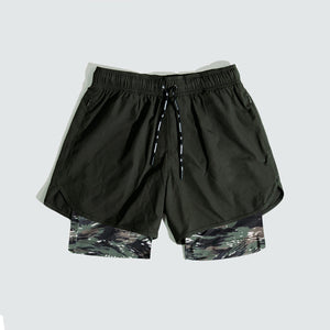 Double layer Jogger Bermuda Shorts