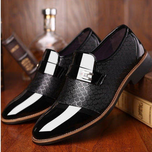 Large Size Men Stylish Cap Toe Slip On Formal Dress Shoes