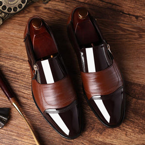 Men Large Size Business Leather Shoes Dress Pointed Shoes