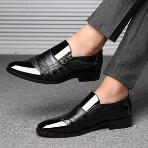 Men Large Size Business Leather Shoes Dress Pointed Shoes