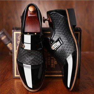 Large Size Men Stylish Cap Toe Slip On Formal Dress Shoes