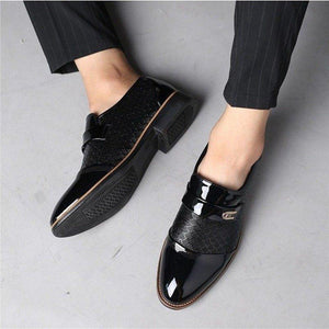 Large Size Men Stylish Cap Toe Slip On Formal Dress Shoes