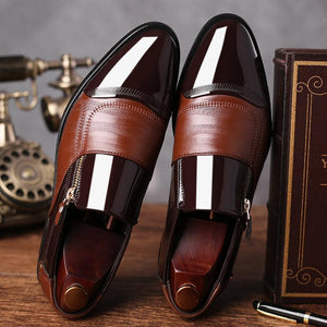 Men Large Size Business Leather Shoes Dress Pointed Shoes