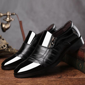 Men Large Size Business Leather Shoes Dress Pointed Shoes