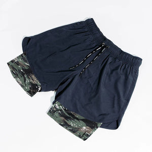 Double layer Jogger Bermuda Shorts