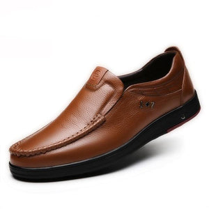 🔥Hot Sale🎁--50% OFF 🎉 Mens Genuine Leather Soft Insole Casual Business Slip On Loafers