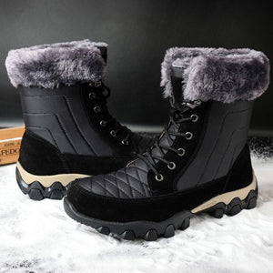 Quality Waterproof With Fur Snow Boots