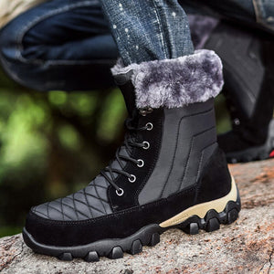 Quality Waterproof With Fur Snow Boots