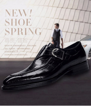 Men's Designer Classic Pattern Business Flat Shoes