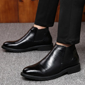 High Quality Genuine Leather Fashion Elastic Martin Boots