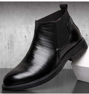 High Quality Genuine Leather Fashion Elastic Martin Boots