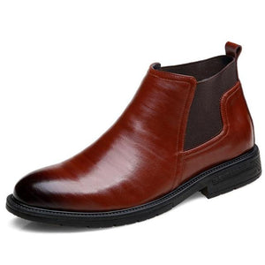 High Quality Genuine Leather Fashion Elastic Martin Boots