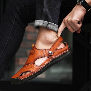 Men Classic Roman Leather Sandals