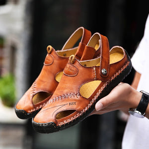 Men Classic Roman Leather Sandals